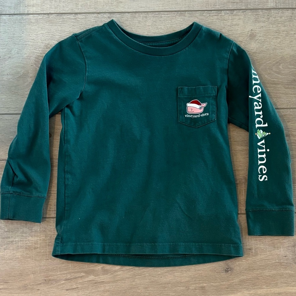 Vineyard Vines Boys Green Long Sleeve Shirt